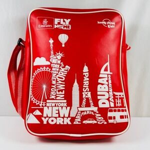 Emirates Fly With Me Lonely Planet Kids Red Messenger Bag Retro Aviation Collect